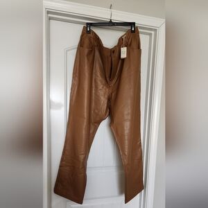 Abercrombie & Fitch Tan Leather Pants
